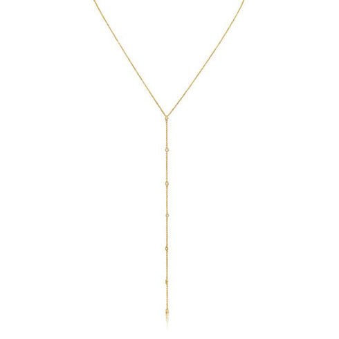 Diamond Lariat Necklace - 1