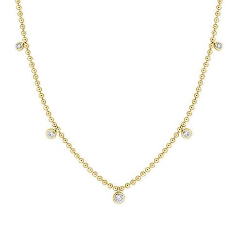 Diamond Ball Station Necklace - 1