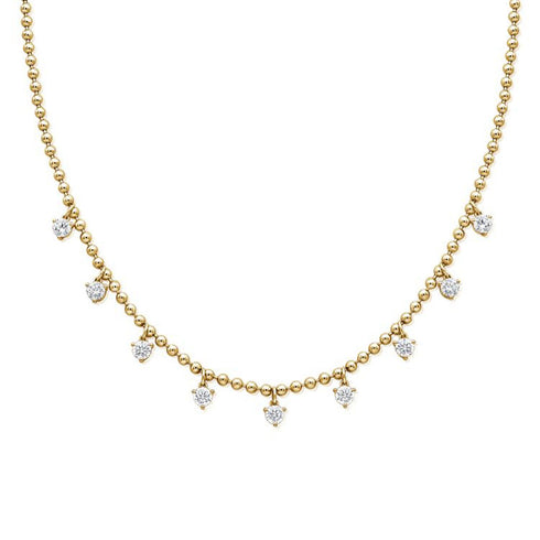 Diamond Ball Station Necklace - 1