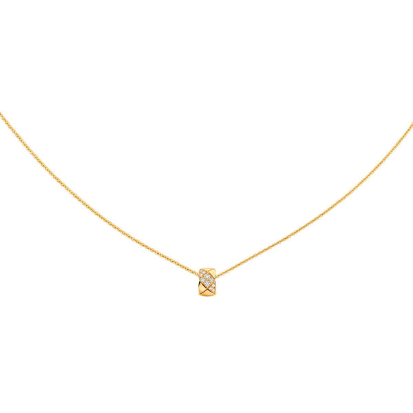 Coco Crush Necklace in 18K Yellow Gold with Diamonds - 1