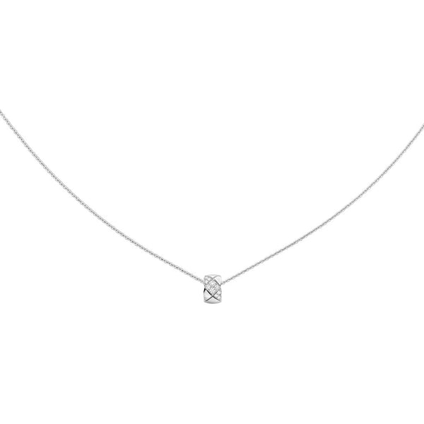 Coco Crush Necklace in 18K White Gold with Diamonds - 1