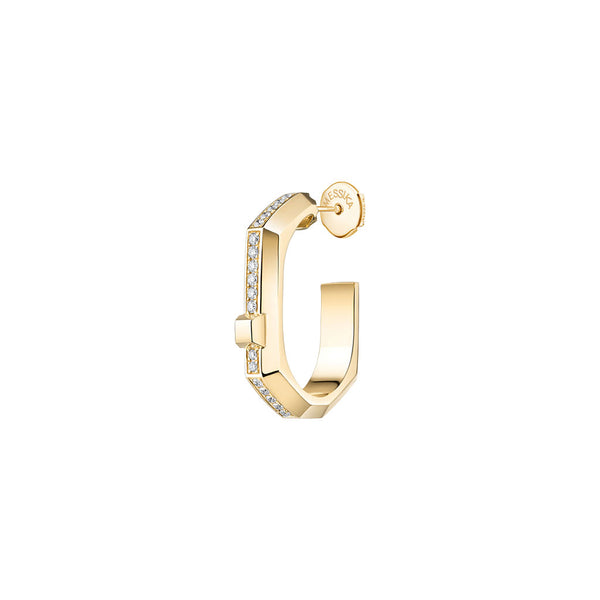 Moderniste Single Pavé Hoop Earring Small - 1