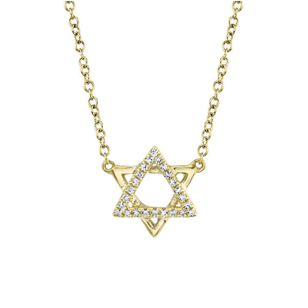 Kate 0.05ct Diamond Star Of David Necklace - 1