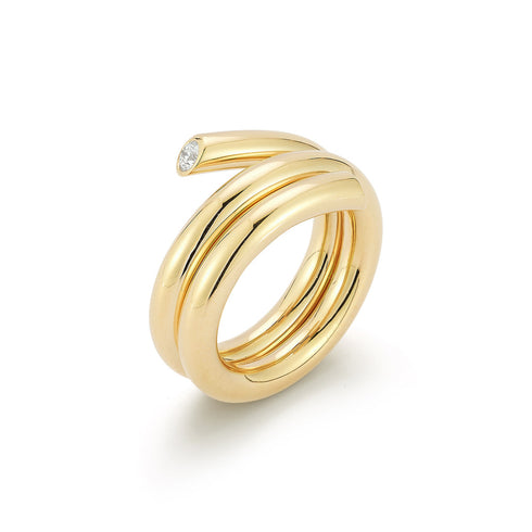 Thoby Double Row Spiral Ring - 1