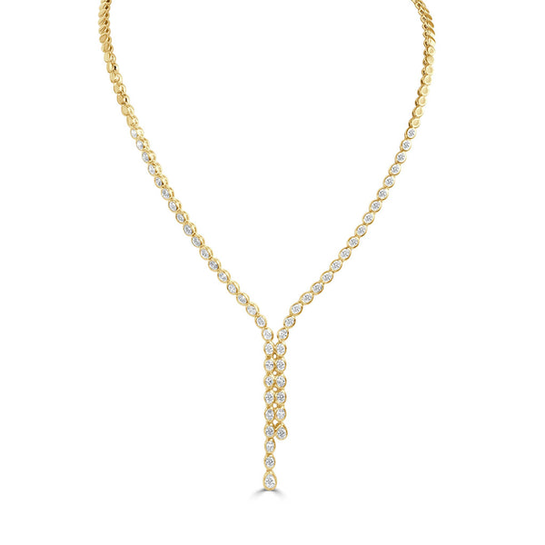 14K Gold Mix Shape Diamond Necklace - 4.09 CT. - 1
