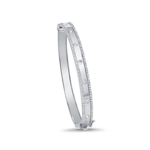 14K Gold & Diamond Bangle - 0.98ct - 1