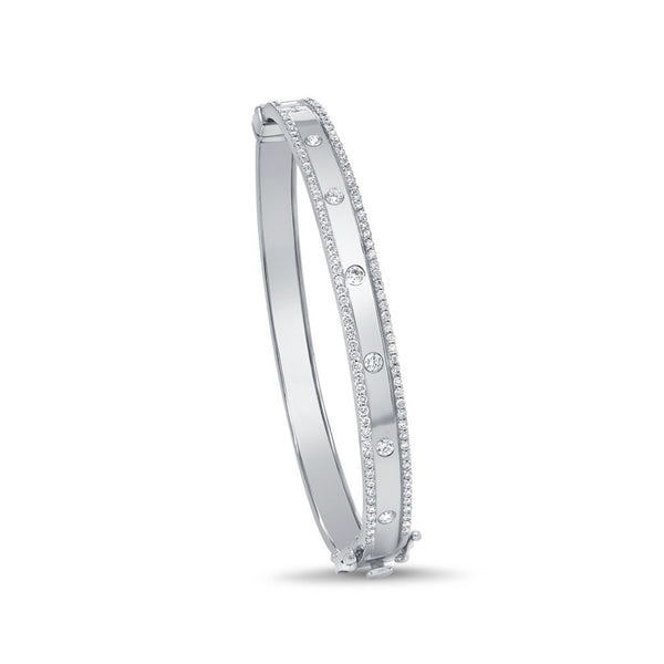 14K Gold & Diamond Bangle - 0.98ct - 1