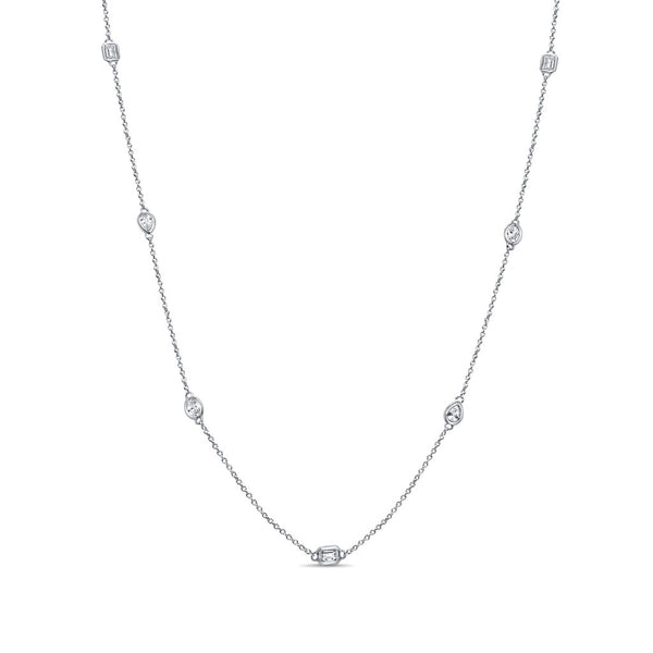 14K Gold & Fancy-Shape Diamond Necklace - 0.91ct - 1