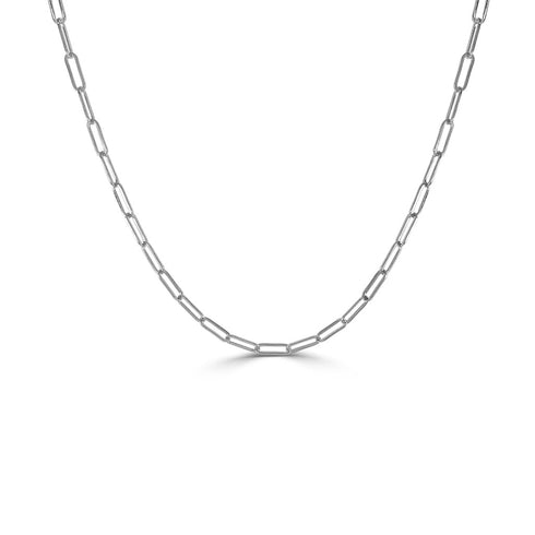 14k Gold Paperclip Link Necklace - 1