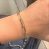 14k Gold Paperclip Link Bracelet - 2
