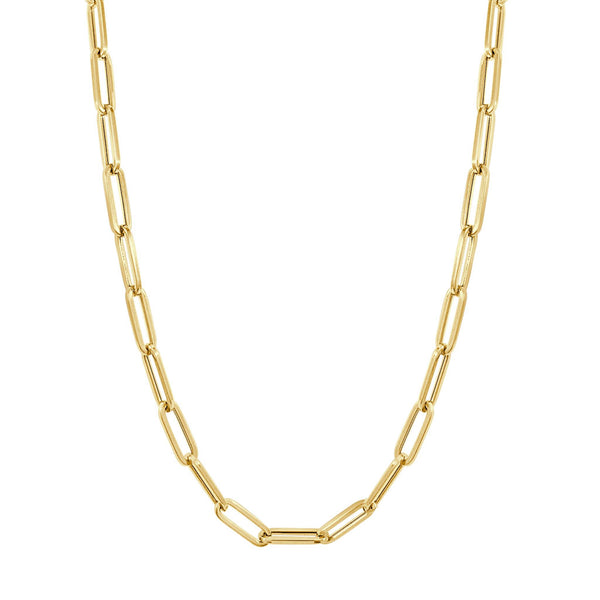 14k Gold Paperclip Link Necklace - Large - 1