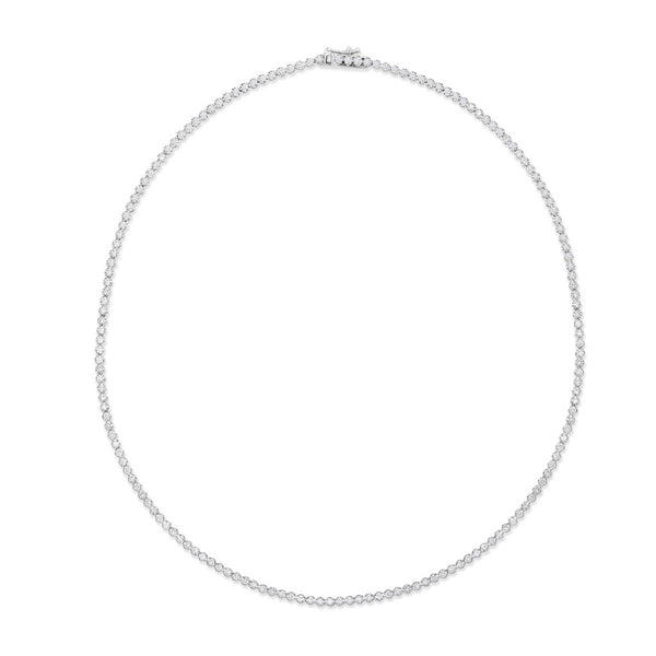 14K Gold & Diamond Tennis Necklace - 3.15ct - 1