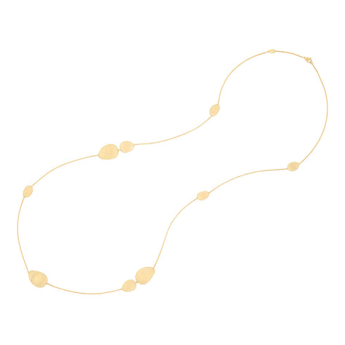 18K Yellow Gold Scattered Petal Necklace, 36" - 1