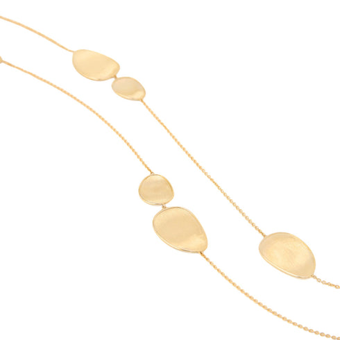 18K Yellow Gold Scattered Petal Necklace, 36" - 2