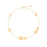 18K Yellow Gold Petal Necklace, 16.5"-18" - 1