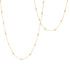 18K Yellow Gold Small Bean Necklace, 36" - 1