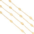 18K Yellow Gold Small Bean Necklace, 36" - 2