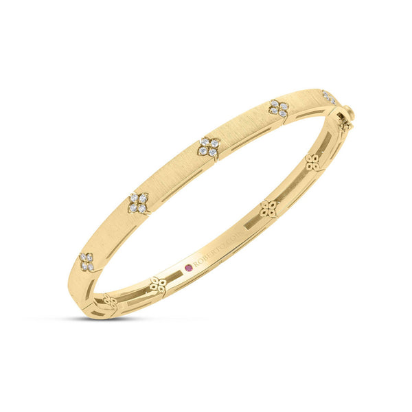 Love In Verona Diamond Accent And Satin Finish Bangle - 1