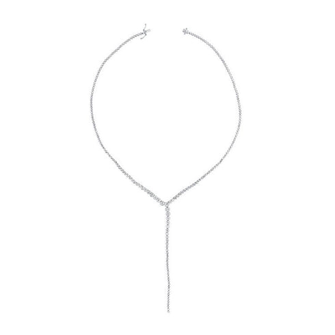 4.45ct Diamond Bezel Set Lariat Necklace - 1