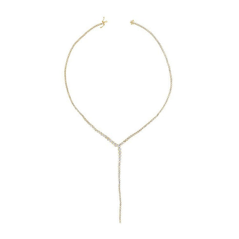 4.45ct Diamond Bezel Set Lariat Necklace - 1