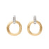 18K Yellow Gold Link Earrings with Diamonds - 1