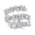 14K Gold & Fancy-Shape 3-Row Diamond Ring - 3.57ct - 1