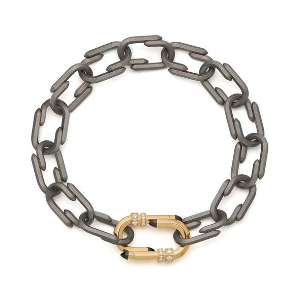 Grey Titanium Try Me Bracelet Chain - 1