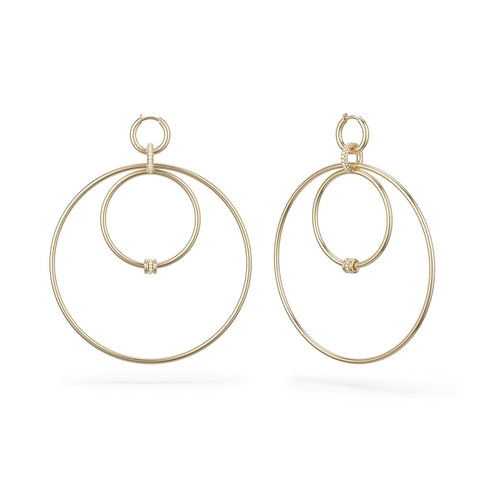 Echo YG Pavé Hoops - 1