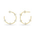 14k Prong Diamond Dash Front to Back Circle Hoops - 1