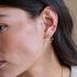 14k Prong Diamond Dash Front to Back Circle Hoops - 2