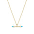 14k Turquoise Bullet Faux Toggle Medium Rolo Chain Necklace - 1