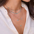 14k Turquoise Bullet Faux Toggle Medium Rolo Chain Necklace - 2