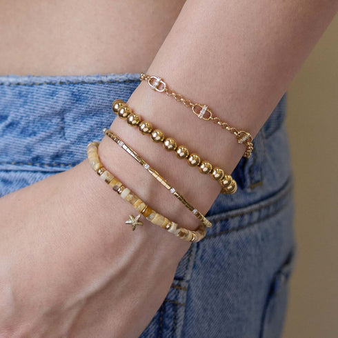 14k Dotted Diamond Flex Tennis Bracelet - 2