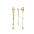 14k Floating Diamond Double Drop Earrings - 1