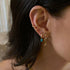 14k Floating Diamond Double Drop Earrings - 2