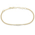 14k Graduated Diamond Bezel Small Box Chain Bracelet - 1