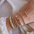 14k Graduated Diamond Bezel Small Box Chain Bracelet - 2