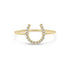 14k Pavé Diamond Horseshoe Ring - 1