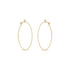 14k Prong Diamond Medium Thin Hammered Hoops - 1