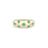 14k Scattered Star Set Turquoise Small Aura Ring - 1