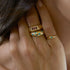 14k Scattered Star Set Turquoise Small Aura Ring - 2