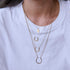 14k Gold Graduating Prong Diamond Horseshoe Necklace - 2