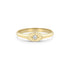 14k Star Set Diamond Oval Signet Ring - 1