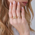 14k Star Set Diamond Oval Signet Ring - 2