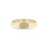 14k Pavé Diamond Oval Signet Ring - 1