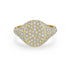 14k Full Pavé Diamond Oval Signet Ring - 1