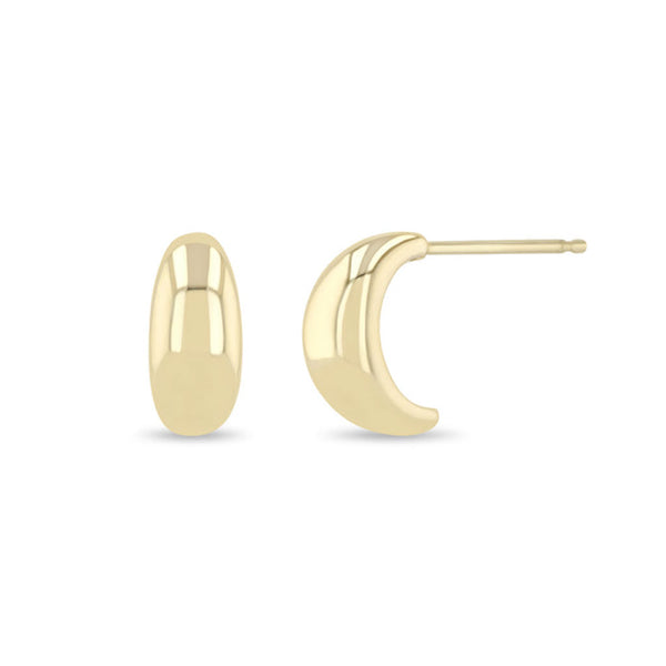 14k Thin Small Aura Huggie Hoops - 1