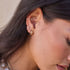 14k Thin Small Aura Huggie Hoops - 2