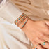 14k Turquoise Tennis Segment Small Curb Chain Bracelet - 2