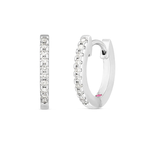 Classic Diamond Extra Small Hoop Earrings - 1